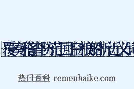 覆奏稽查防范回空粮船折近义词是什么意思的图片